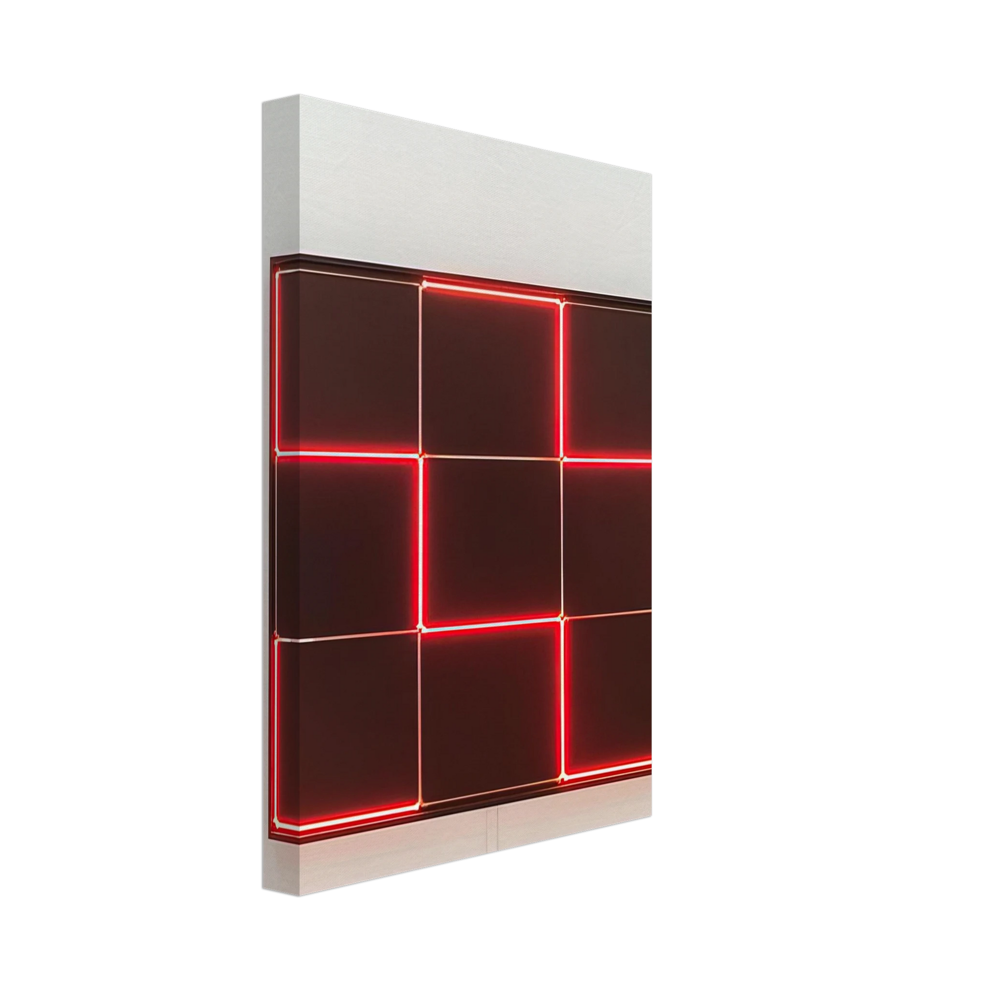 Francois Morellet - Tirets Neon 0Ã‚Â°-90Ã‚Â° avec 4 rythmes interferents - 1971 Canvas - 40x60 cm / 16x24 inches-canvas