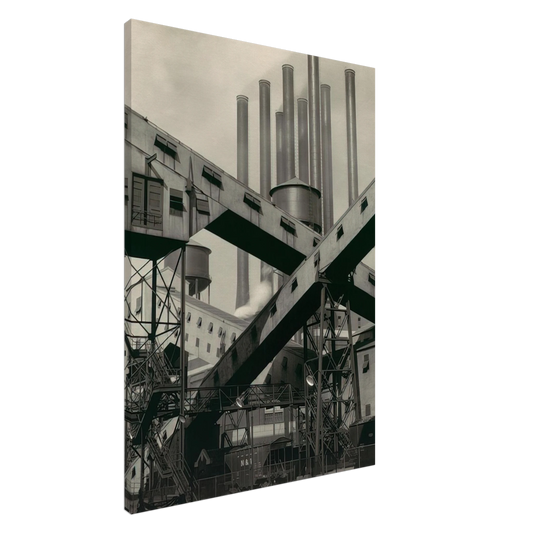 Charles Sheeler - Criss-Crossed Conveyors, River Rouge Plant, Ford Motor Company - 1927 Canvas - 20x30 cm / 8x12 inches-canvas