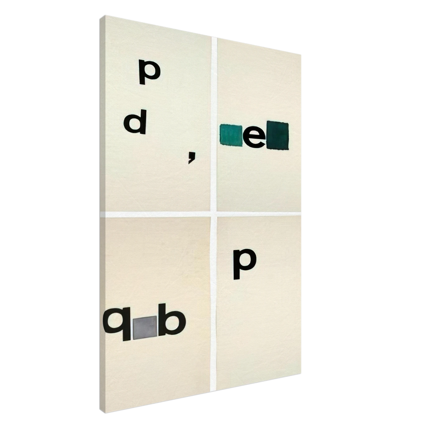 Mira Schendel - Untitled Toquinho - 1970 Canvas - 20x30 cm / 8x12 inches-canvas