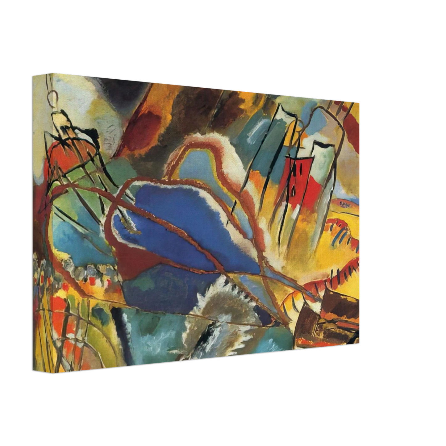 Wassily Kandinsky - IMPROVISATION 30 CANNONS 1913 Canvas - 40x60 cm / 16x24 inches-canvas