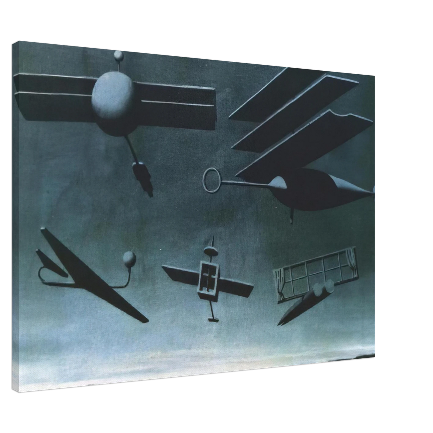 Rene Magritte - BLACK FLAG 1937 Canvas - 20x30 cm / 8x12 inches-canvas