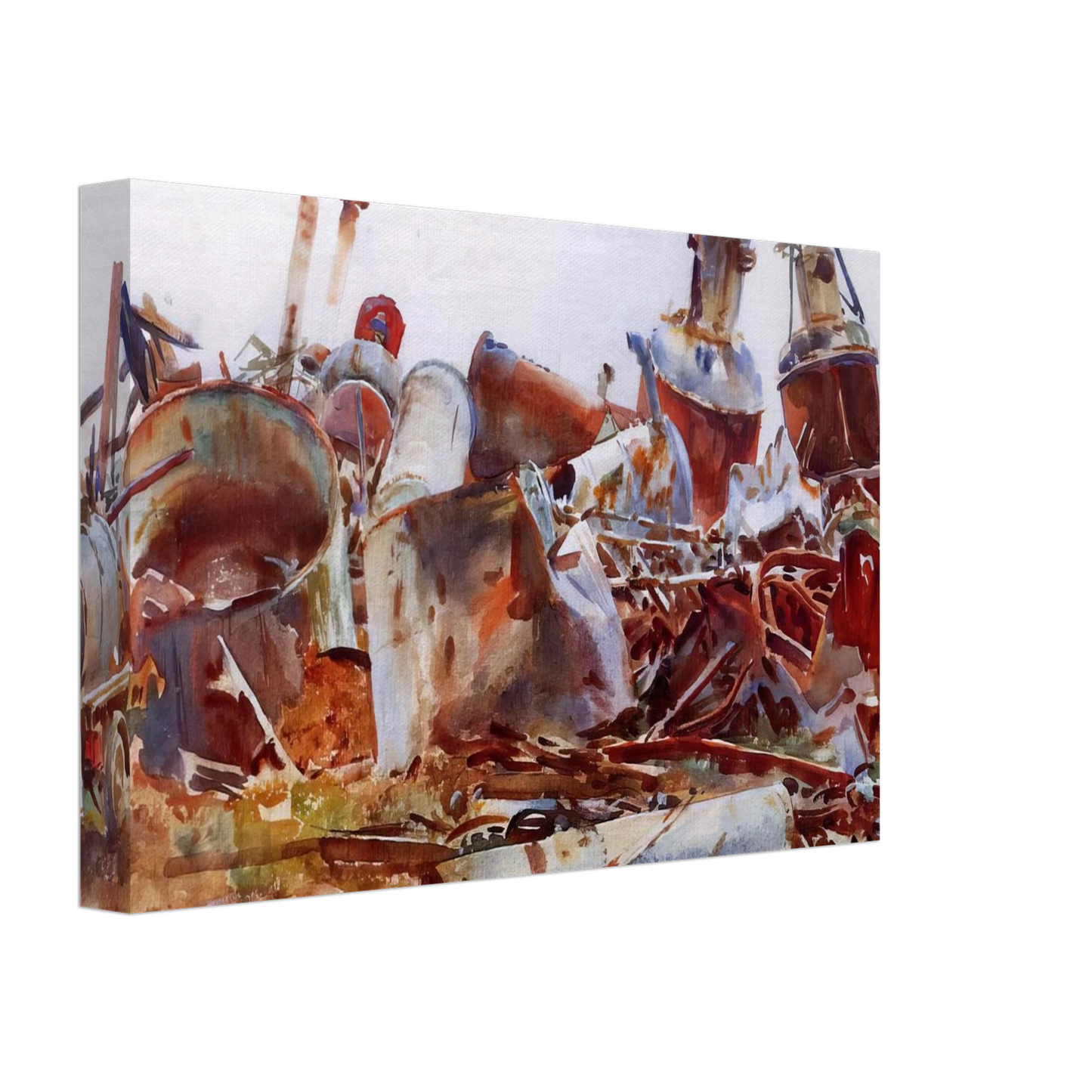 John Singer Sargent - A Wrecked Sugar Refinery Canvas - 40x60 cm / 16x24 inches-canvas