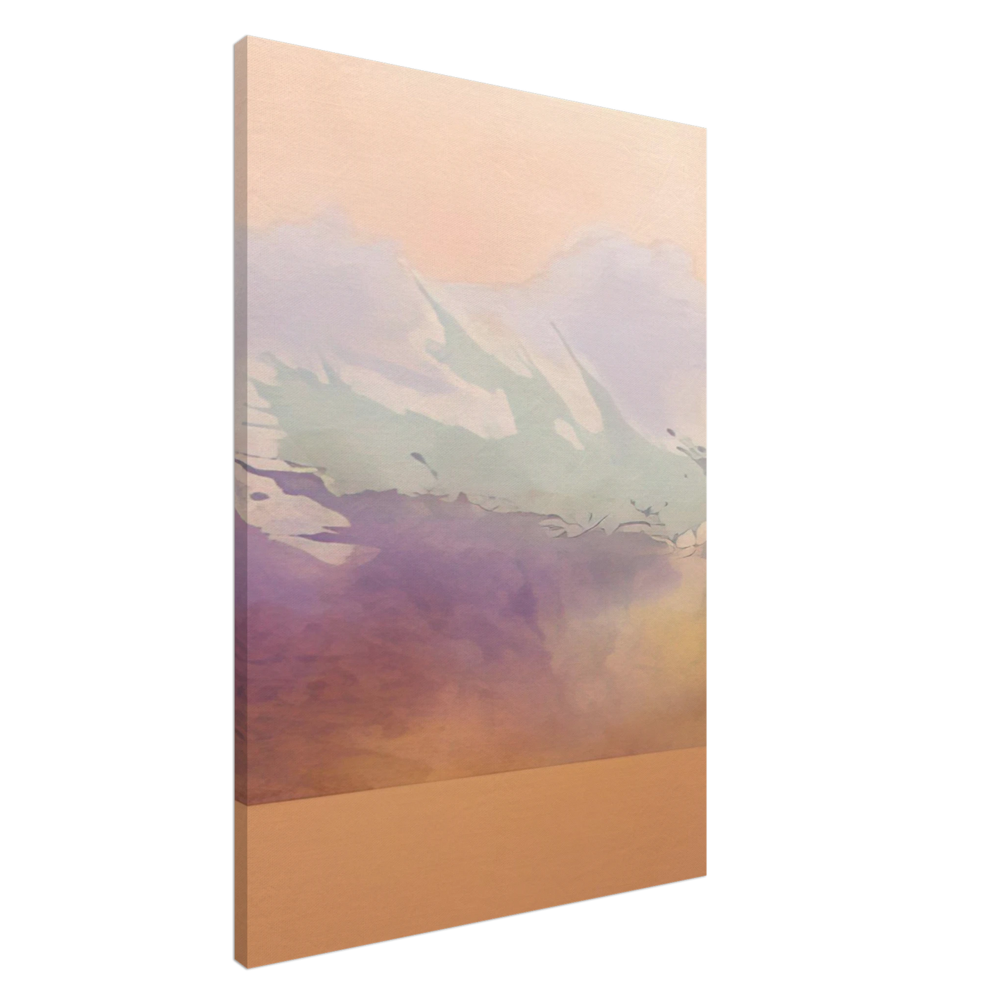 Ronnie Landfield - Atlantic - 1969 Canvas - 20x30 cm / 8x12 inches-canvas