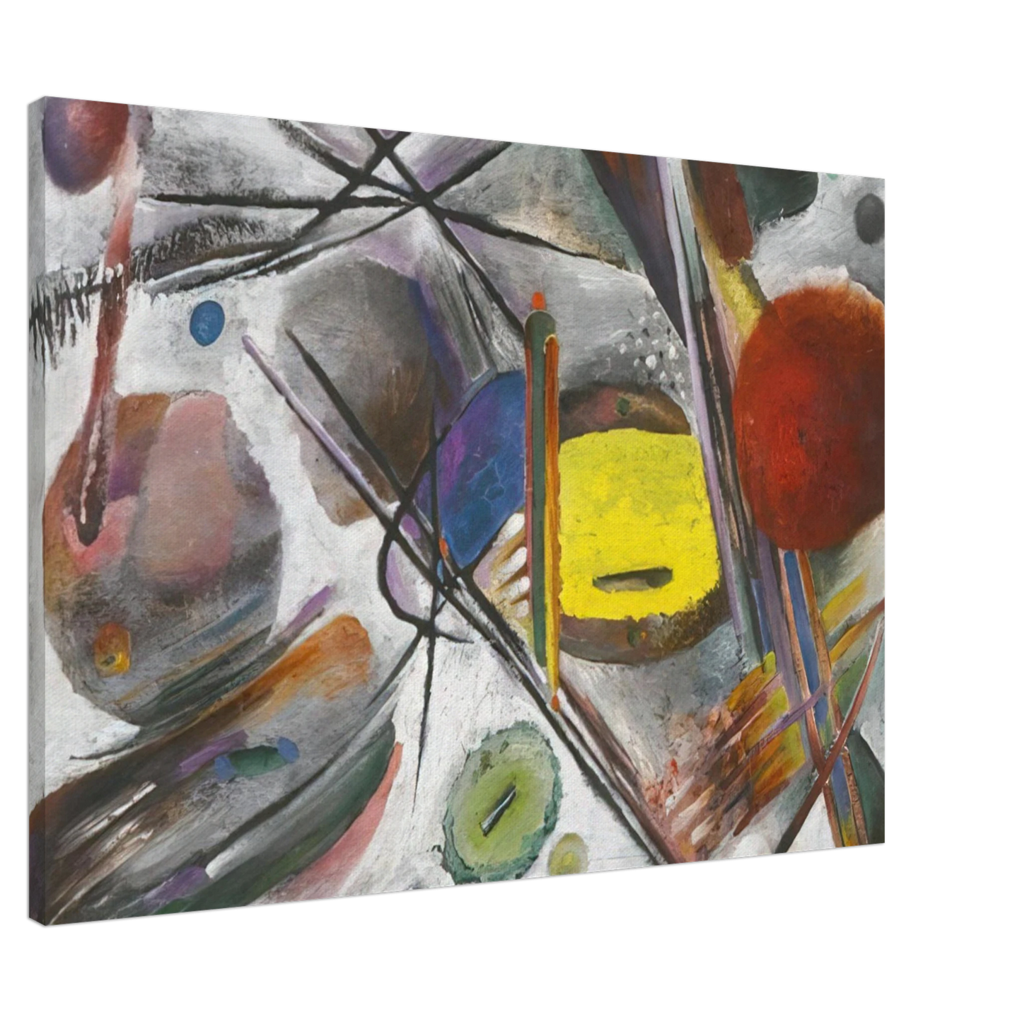 Rudolf Bauer - UNTITLED 1919 Canvas - 20x30 cm / 8x12 inches-canvas