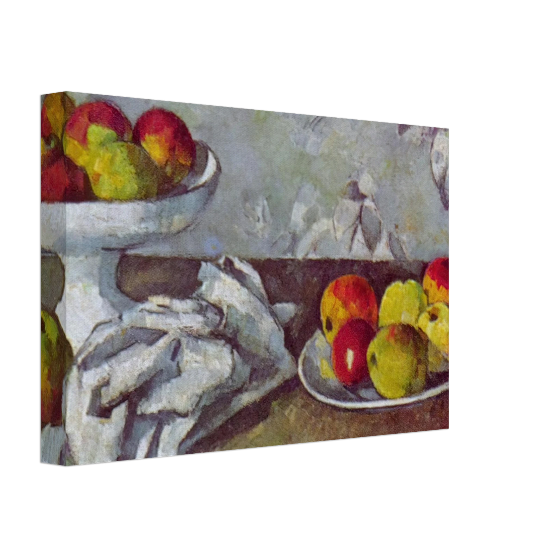 Paul Cezanne - Still life with apples and fruit bowl Canvas - 70x100 cm / 28x40 inches-canvas