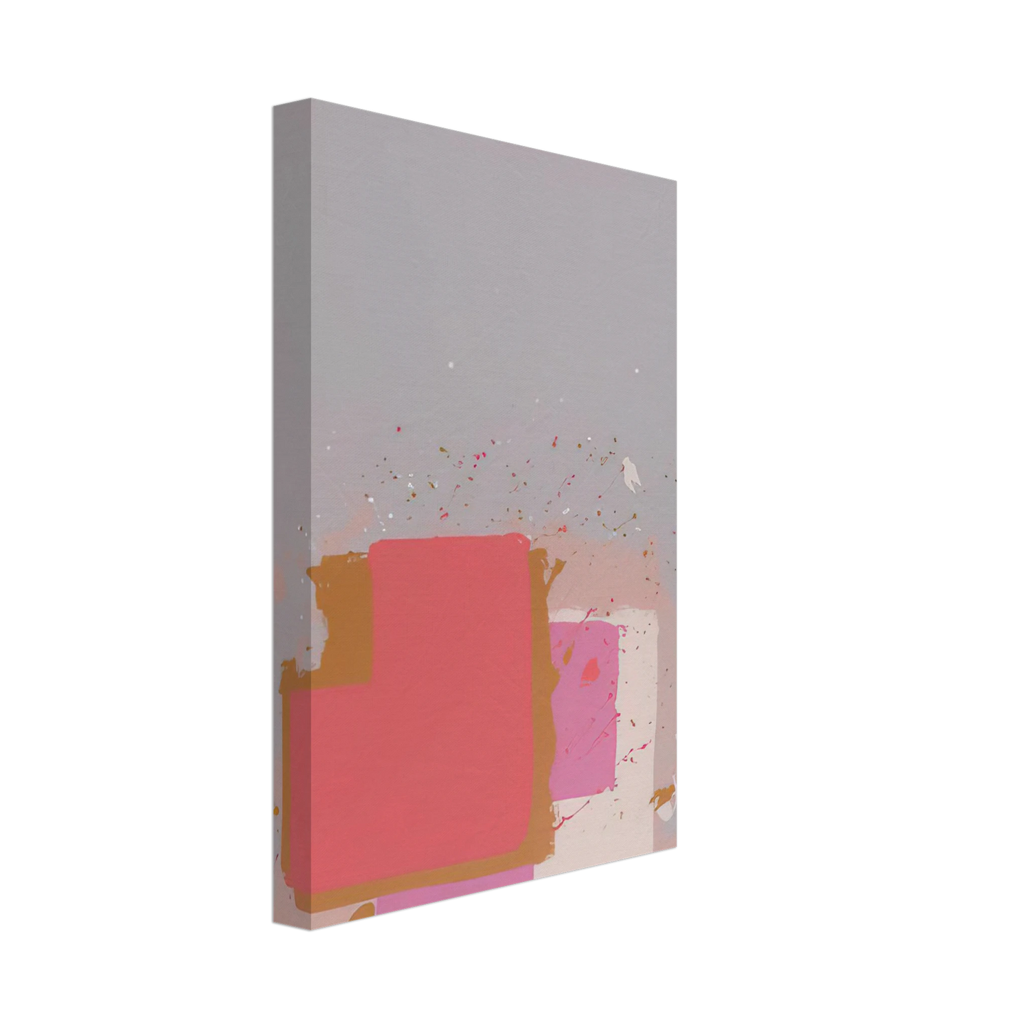 John Hoyland - Red Black on Grey - 1971 Canvas - 70x100 cm / 28x40 inches-canvas