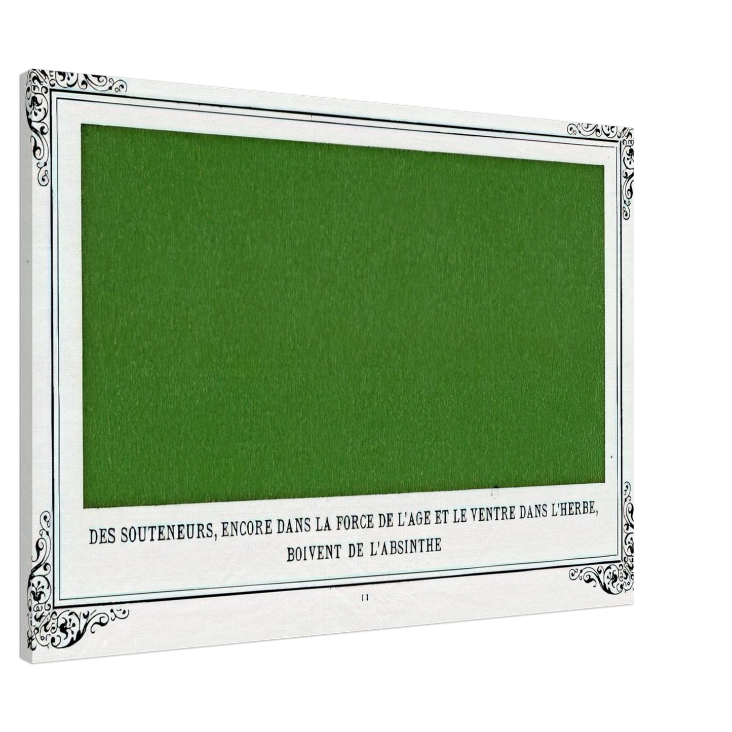 Alphonse Allais - Some Pimps, Known as Green Backs, on their Bellies in the Grass, Drinking Absinthe Canvas - 20x30 cm / 8x12 inches-canvas