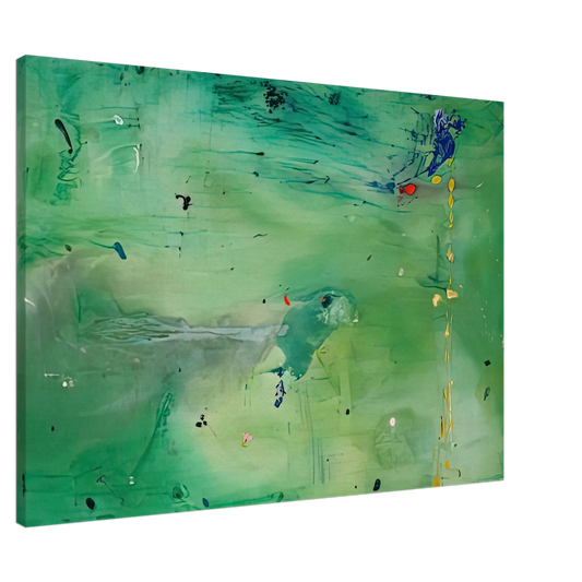 Helen Frankenthaler - A Green Thought in a Green Shade, 1981- Canvas - 20x30 cm / 8x12 inches-canvas