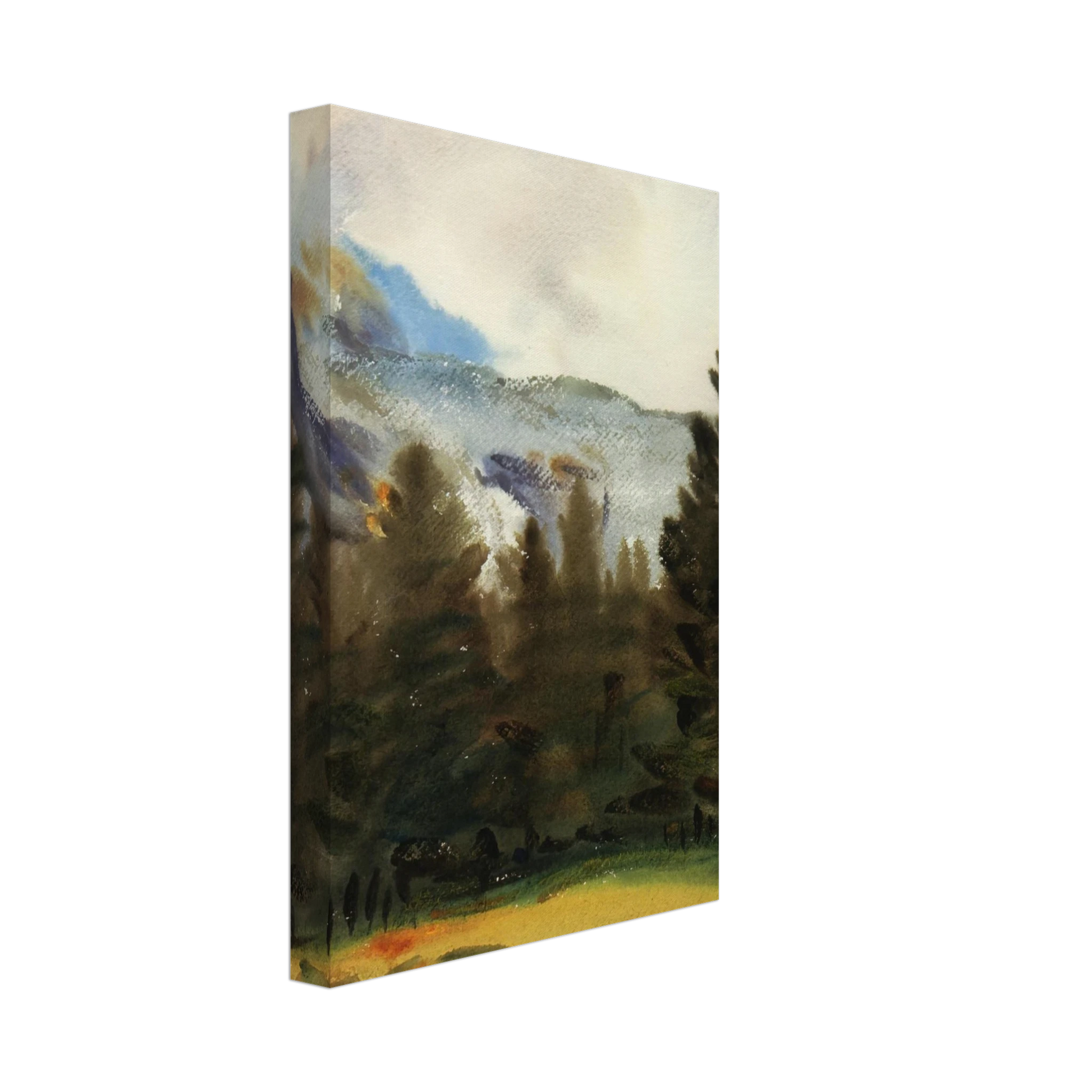 John Singer Sargent - Purtud Fir Trees and Snow Mountains Canvas - 40x60 cm / 16x24 inches-canvas