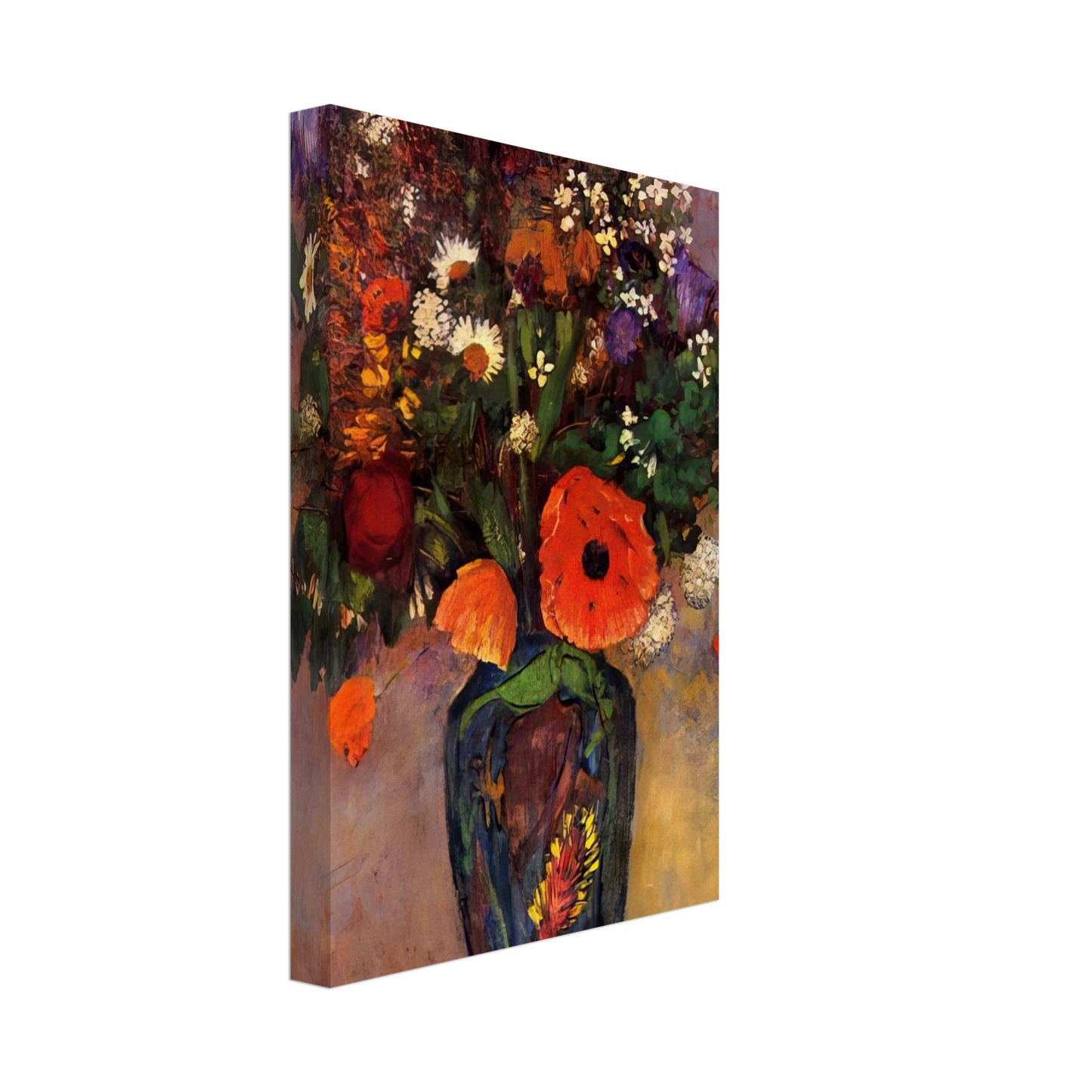 Odilon Redon - VASE DE FLEURS Canvas - 40x60 cm / 16x24 inches-canvas
