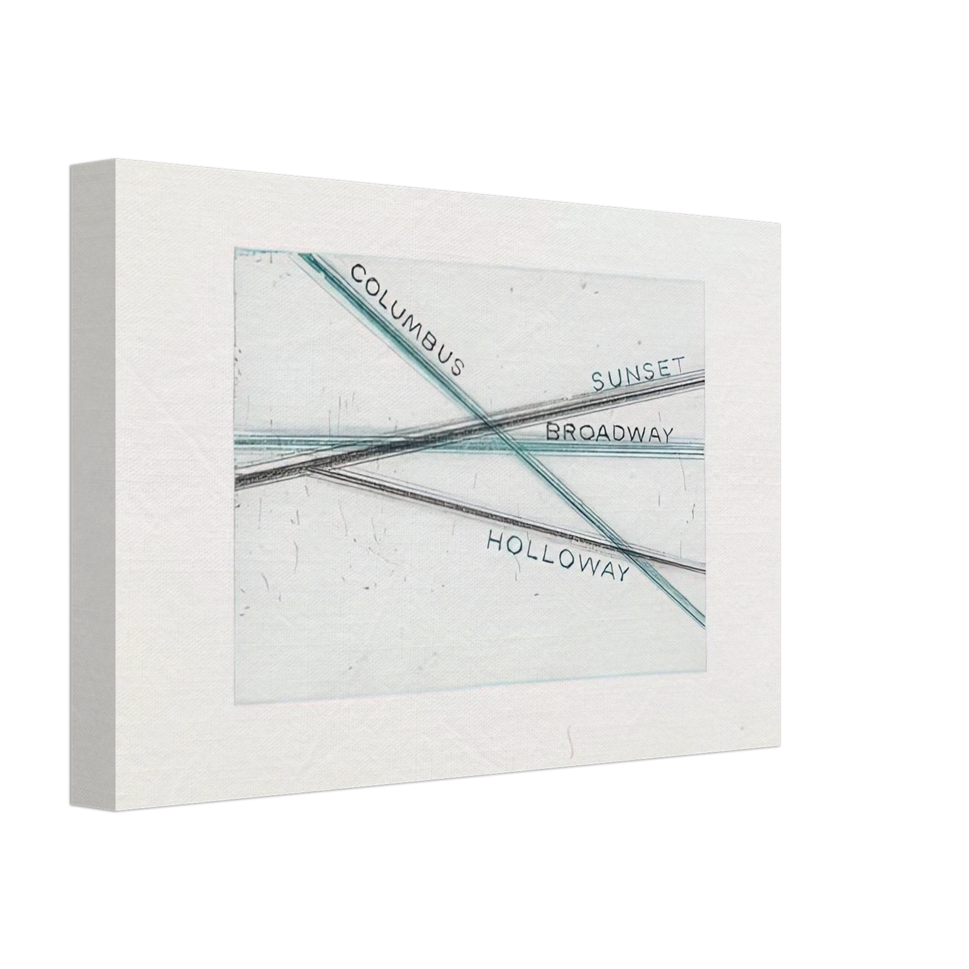 Edward Ruscha - SUNSET FROM LOS FRANCISCO SAN ANGELES PORTFOLIO Canvas - 40x60 cm / 16x24 inches-canvas