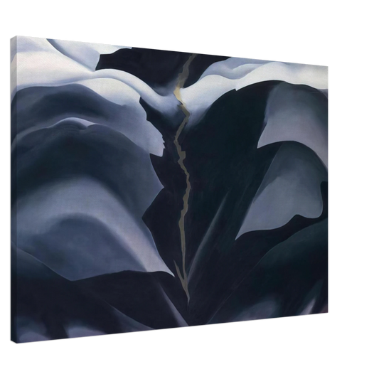 Georgia O'Keeffe - Black Place II Canvas - 20x30 cm / 8x12 inches-canvas