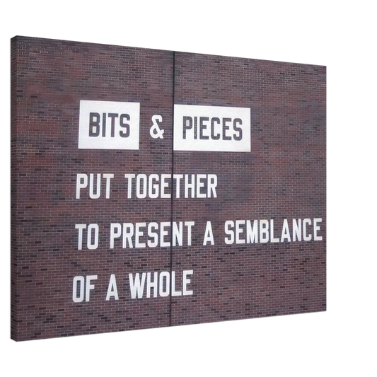 Lawrence Weiner - Bits  Pieces Put Together to Present a Semblance of a Whole - 2005 Canvas - Default Title-canvas