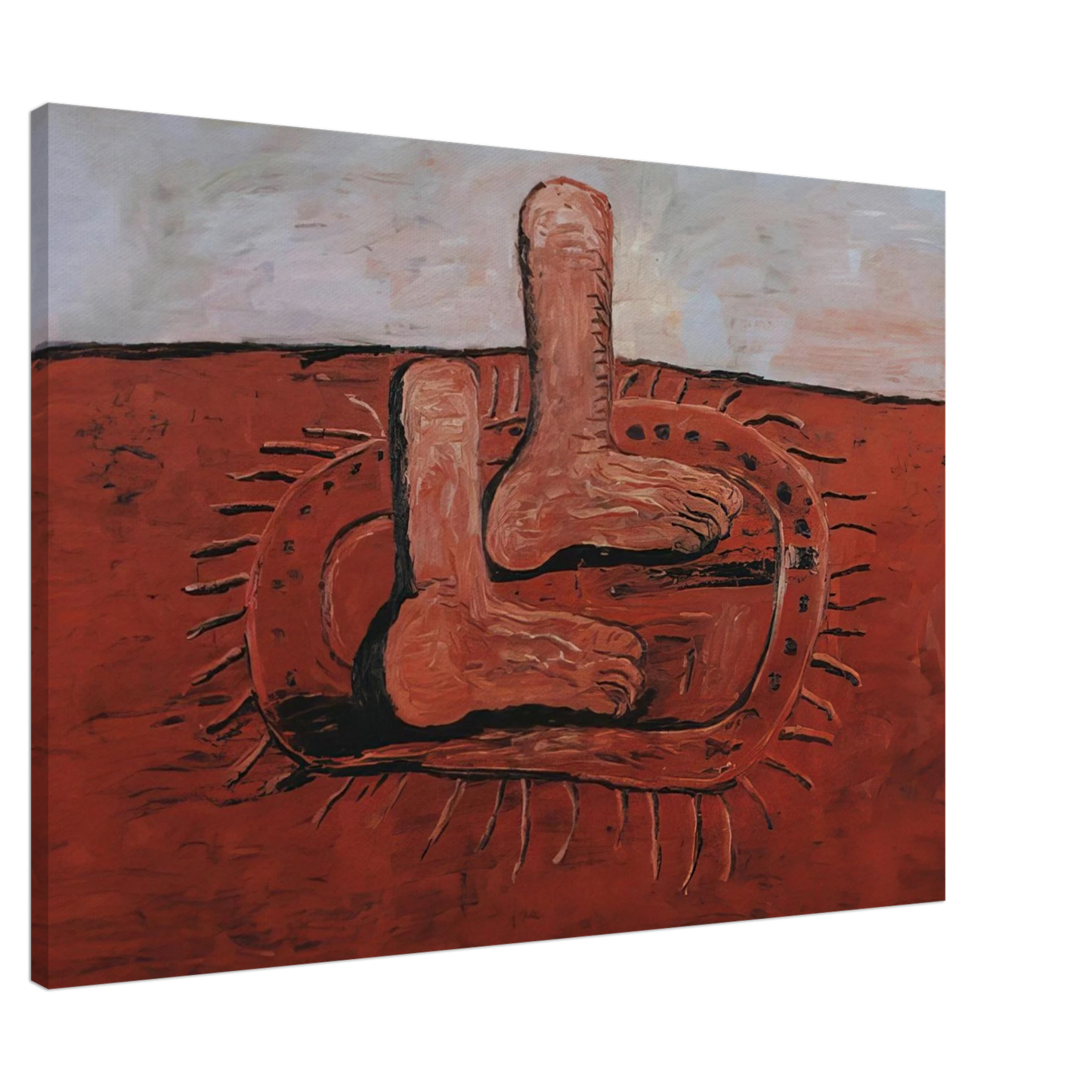 Philip Guston - TWO FAT FEET Canvas - 20x30 cm / 8x12 inches-canvas