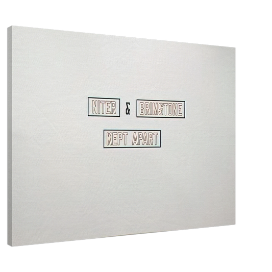 Lawrence Weiner - Niter  Brimstone Kept Apart - 1993 Canvas - 20x30 cm / 8x12 inches-canvas