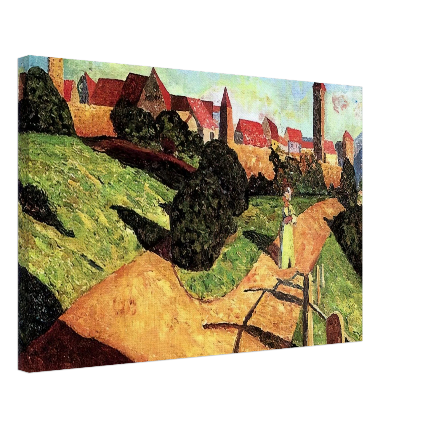 Wassily Kandinsky - OLD TOWN II 1902 Canvas - 40x60 cm / 16x24 inches-canvas