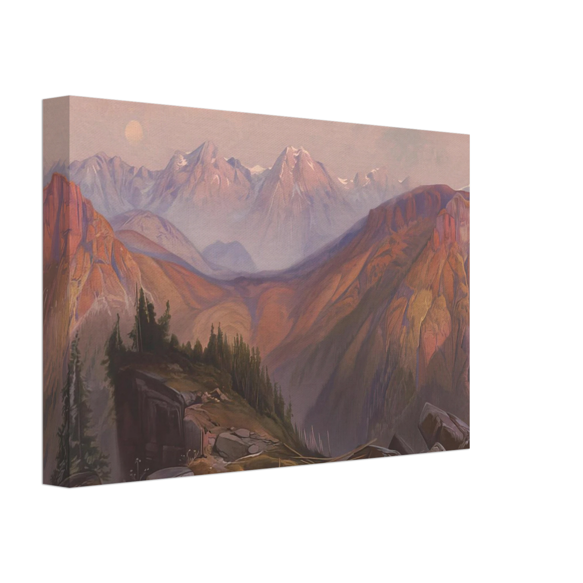 Thomas Moran - Lower Yellowstone Range Canvas - 70x100 cm / 28x40 inches-canvas