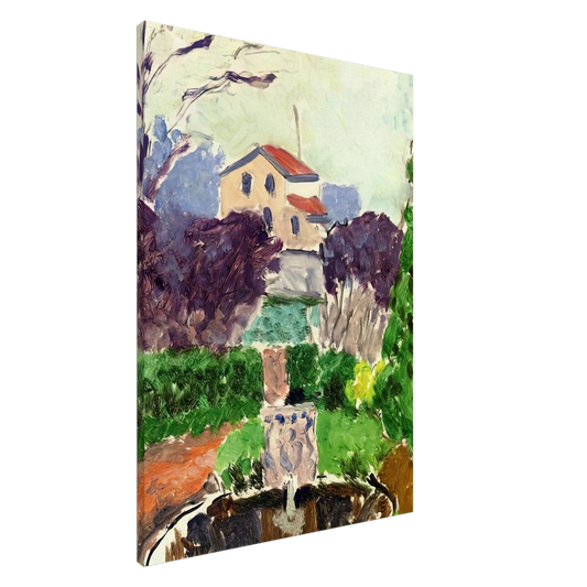 Henri Matisse - THE ARTIST S GARDEN AT ISSY LES MOULINEAUX 1918 Canvas - 20x30 cm / 8x12 inches-canvas