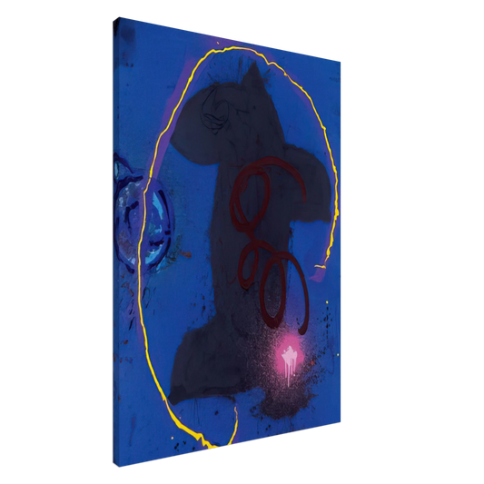 John Hoyland - Black Something 8.2.90 - 1990 Canvas - 20x30 cm / 8x12 inches-canvas