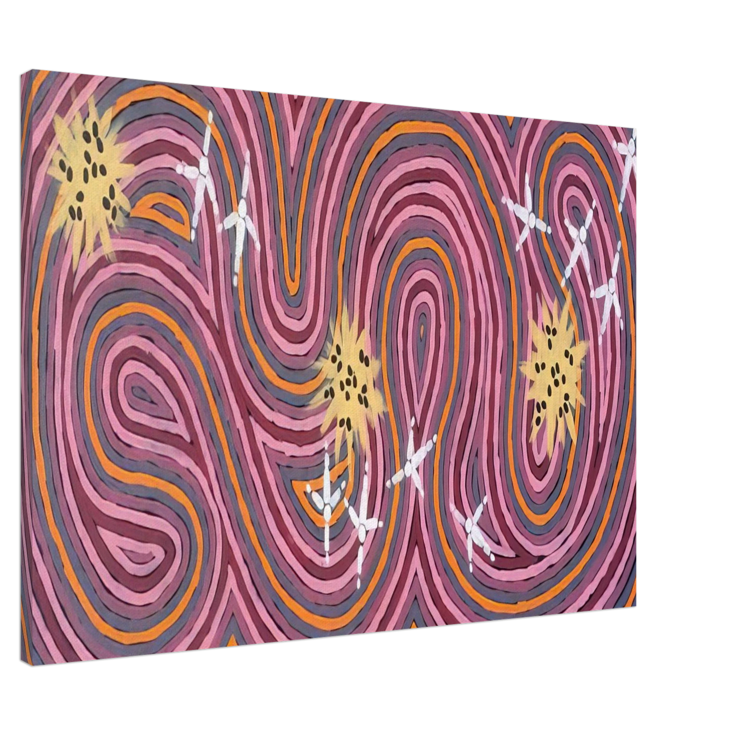 Clifford Possum Tjapaltjarri - Worm Dreaming - 1996 Canvas - 20x30 cm / 8x12 inches-canvas