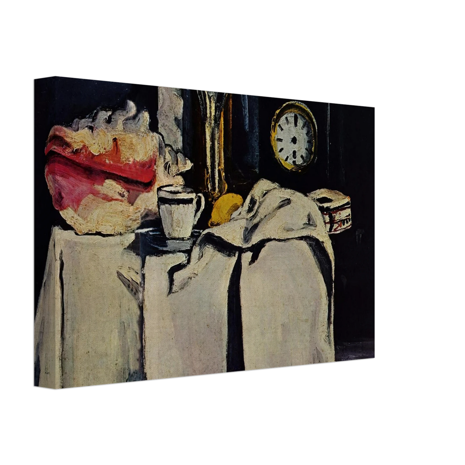 Paul Cezanne - The Black Marble Clock Canvas - 70x100 cm / 28x40 inches-canvas