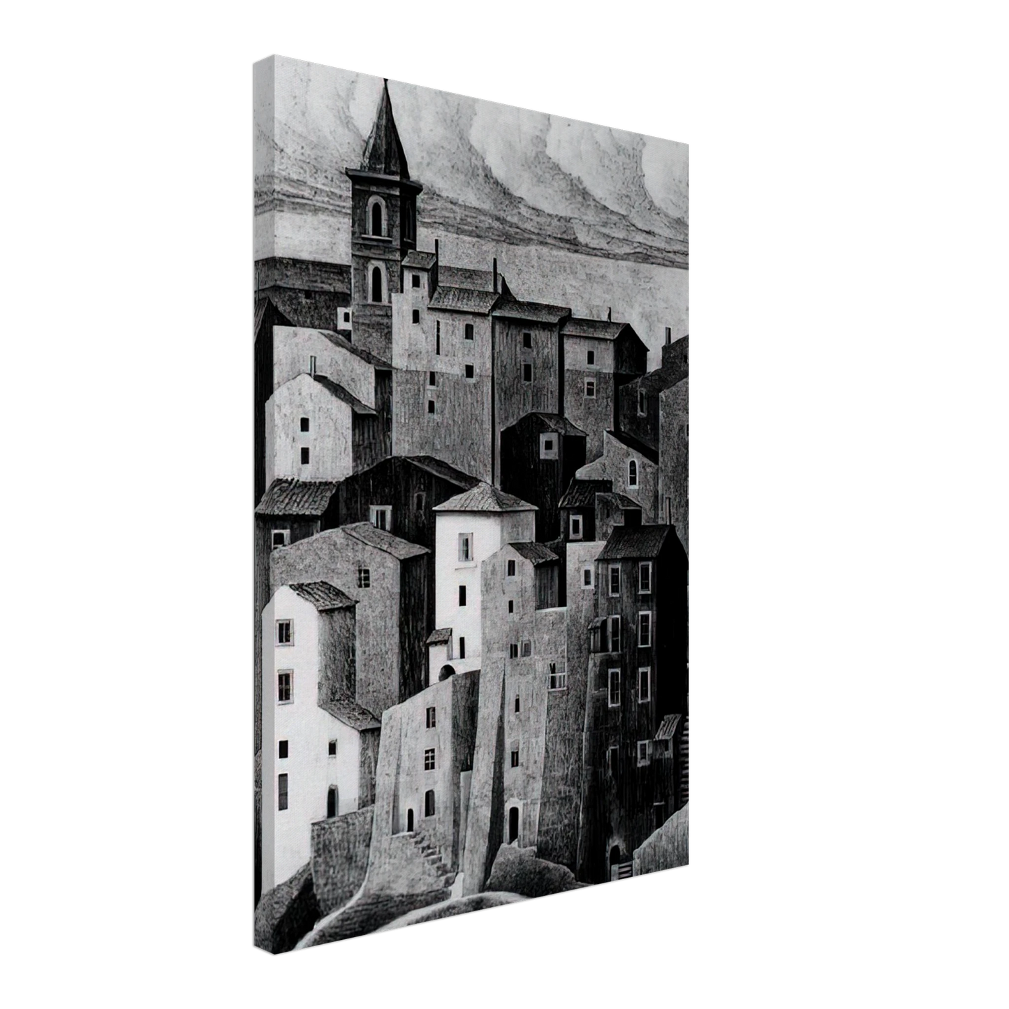 MC Escher - GENAZZANO ABRUZZI NOVEMBER 1929 1929 Canvas - 40x60 cm / 16x24 inches-canvas