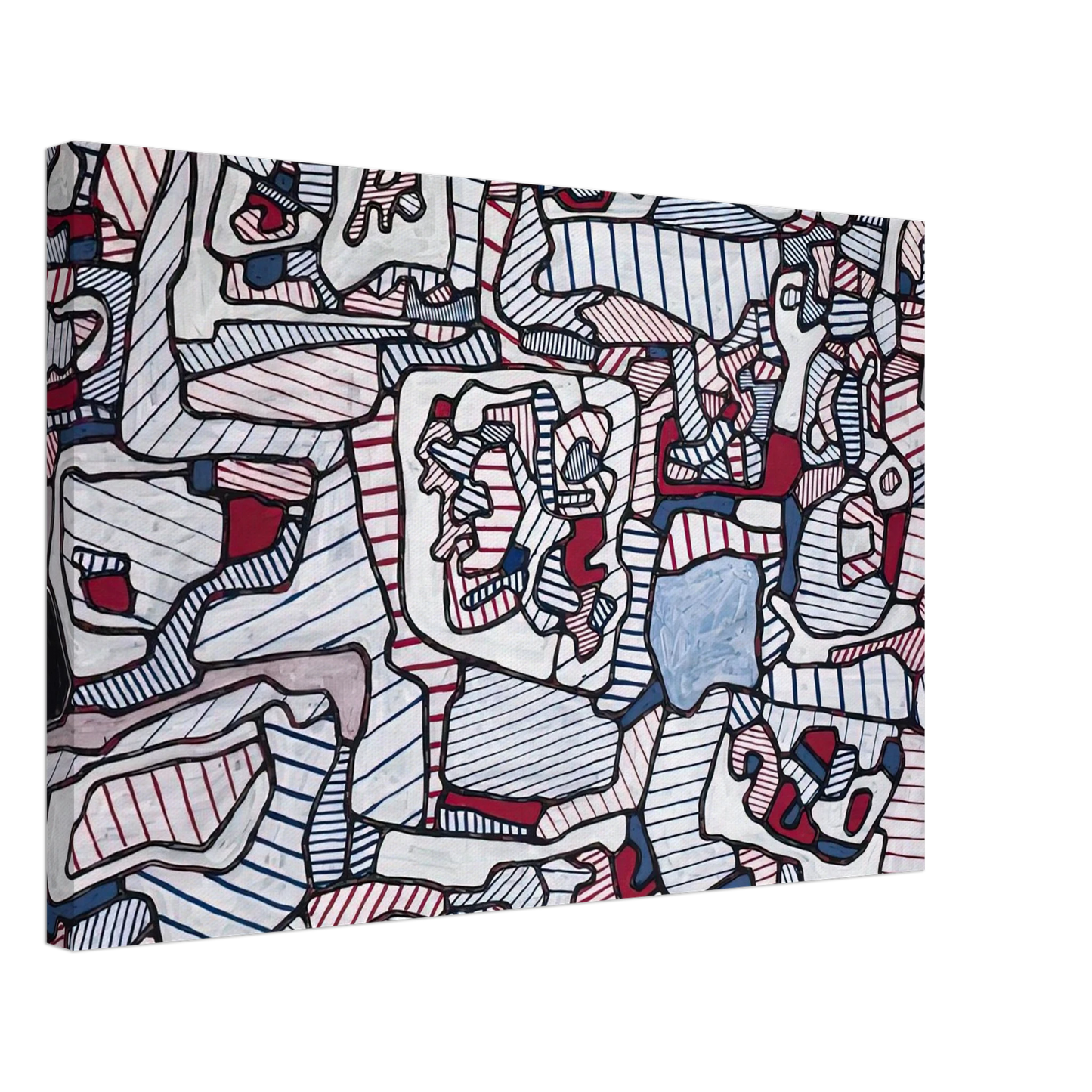 Jean Dubuffet - SITE INHABITED BY OBJECTS 1965 Canvas - 40x60 cm / 16x24 inches-canvas
