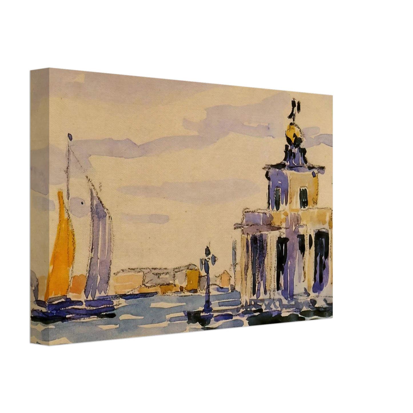 Henri-Edmond Cross - La Dogana Canvas - 40x60 cm / 16x24 inches-canvas