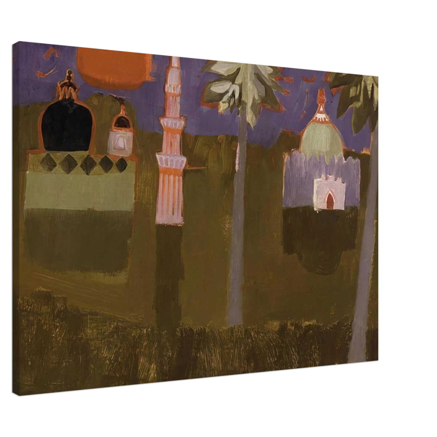 Mary Fedden - Minorets - 1968 Canvas - 20x30 cm / 8x12 inches-canvas