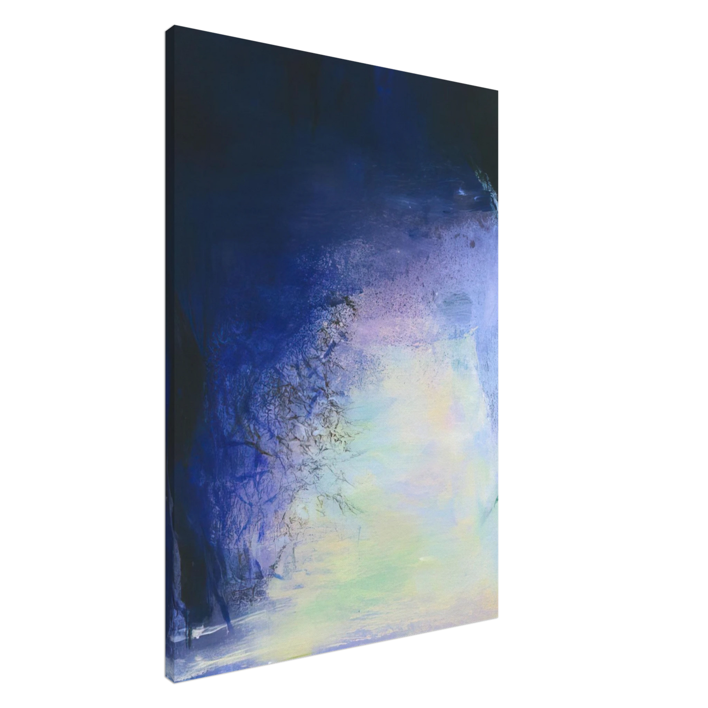 Zao Wou-Ki - AFTER THE ECLIPSE 11 AUGUST 99 1999 Canvas - 20x30 cm / 8x12 inches-canvas