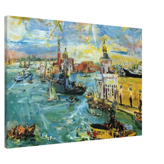 OSKAR KOKOSCHKA - VENICE DOGANA 1948 Canvas - 20x30 cm / 8x12 inches-canvas