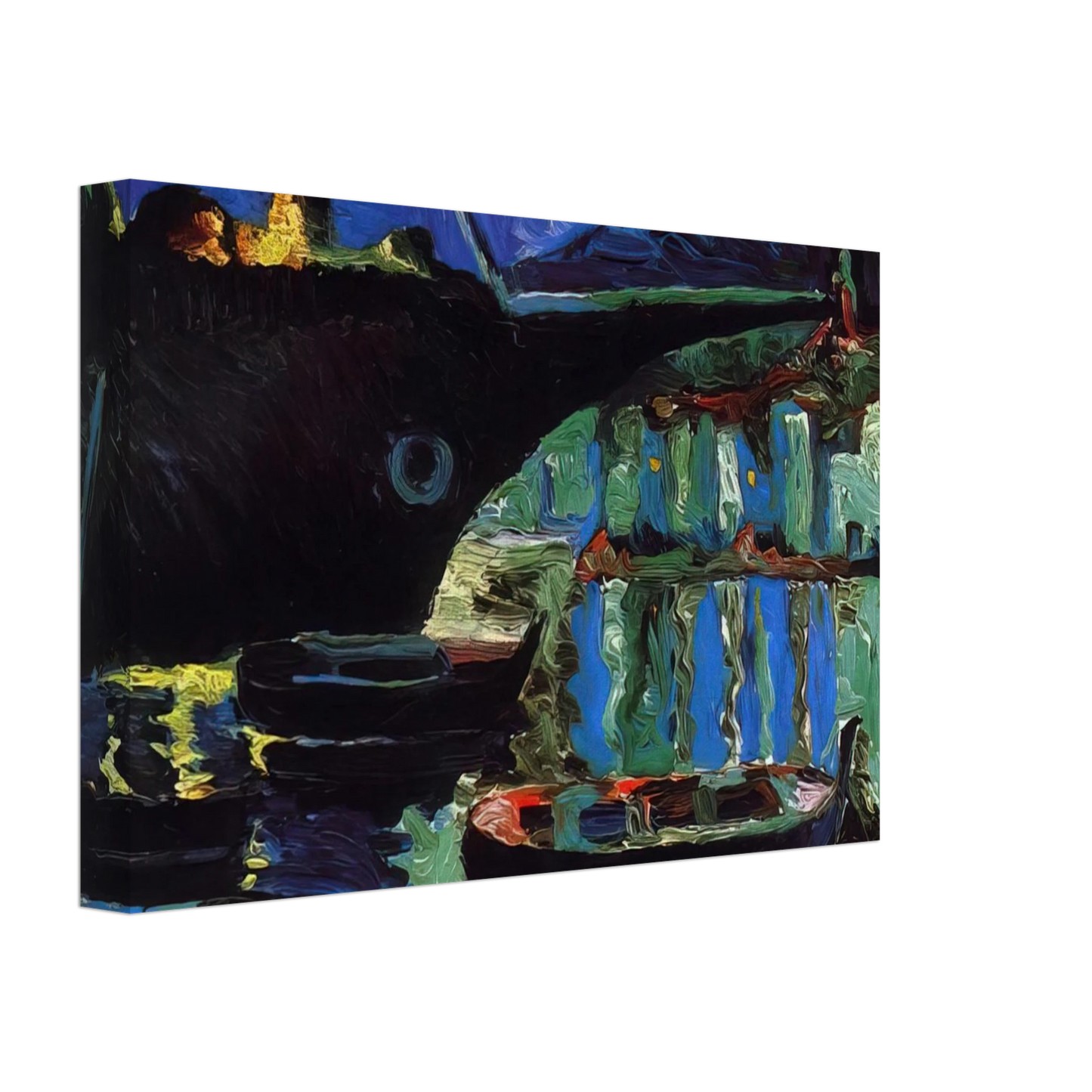 Salvador Dali - PORT OF CADAQUES NIGHT Canvas - 70x100 cm / 28x40 inches-canvas