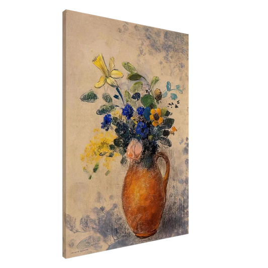 Odilon Redon - VASE OF FLOWERS 1908 Canvas - 20x30 cm / 8x12 inches-canvas