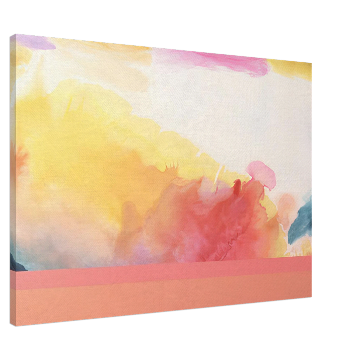 Ronnie Landfield - Sailing to India, - 1970 Canvas - 20x30 cm / 8x12 inches-canvas