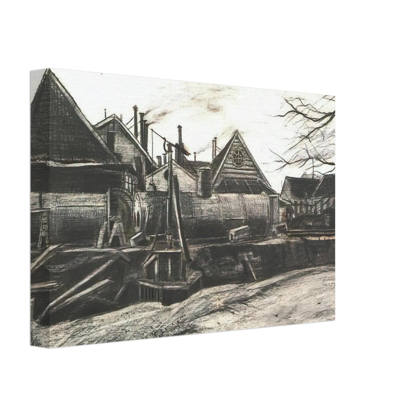 Vincent van Gogh - Factory Canvas - 70x100 cm / 28x40 inches-canvas