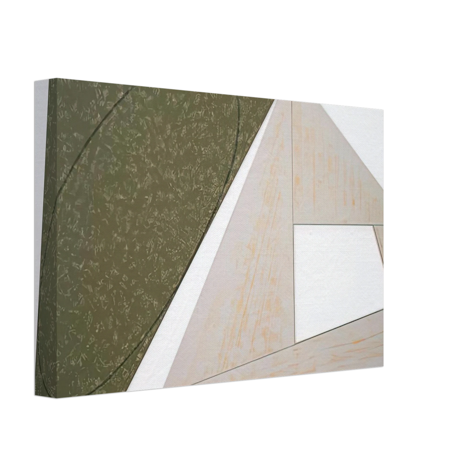 Robert Mangold - GREEN TILTED ELLIPSE GRAY FRAME 1989 Canvas - 70x100 cm / 28x40 inches-canvas