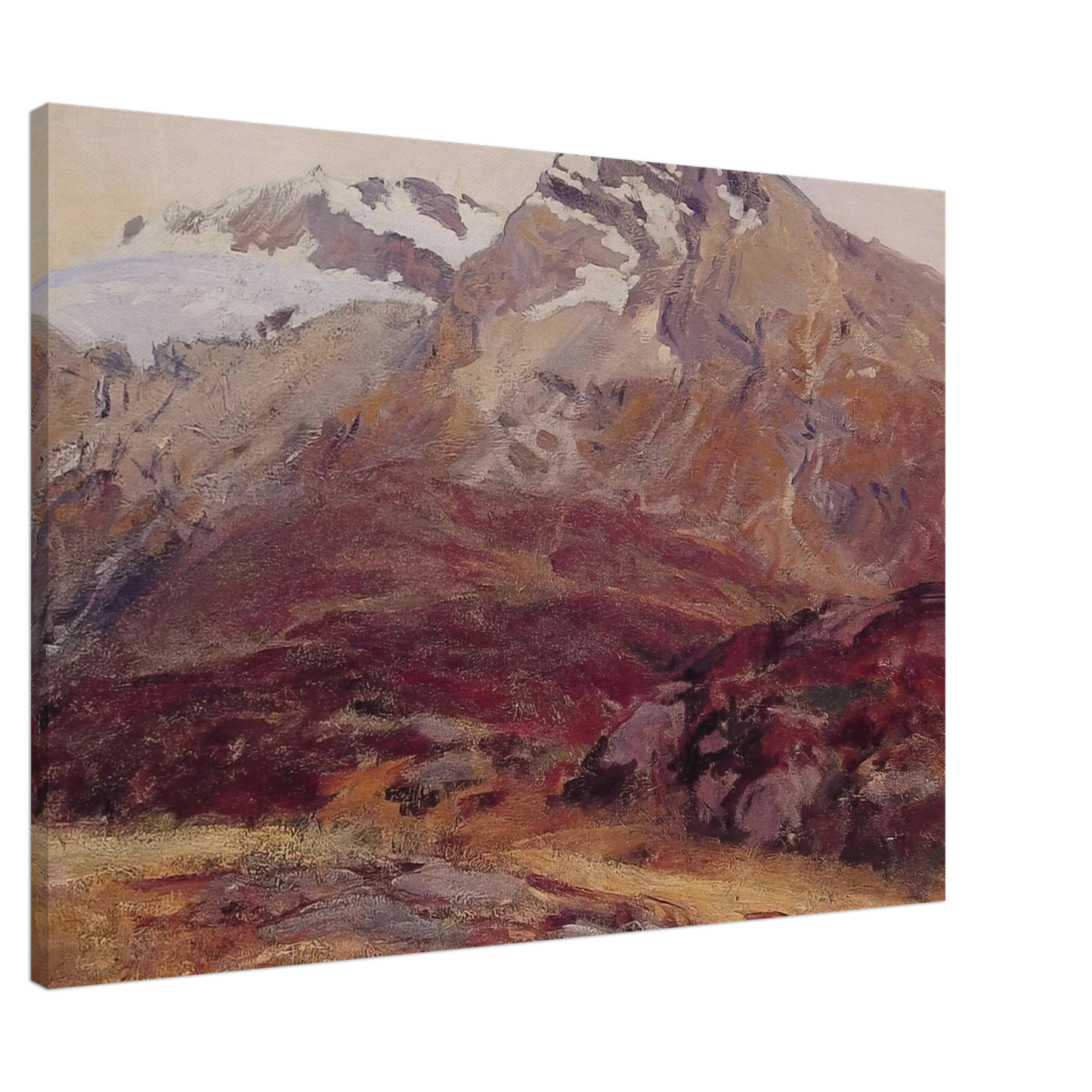 John Singer Sargent - Coming Down from Mont Blanc Canvas - 20x30 cm / 8x12 inches-canvas