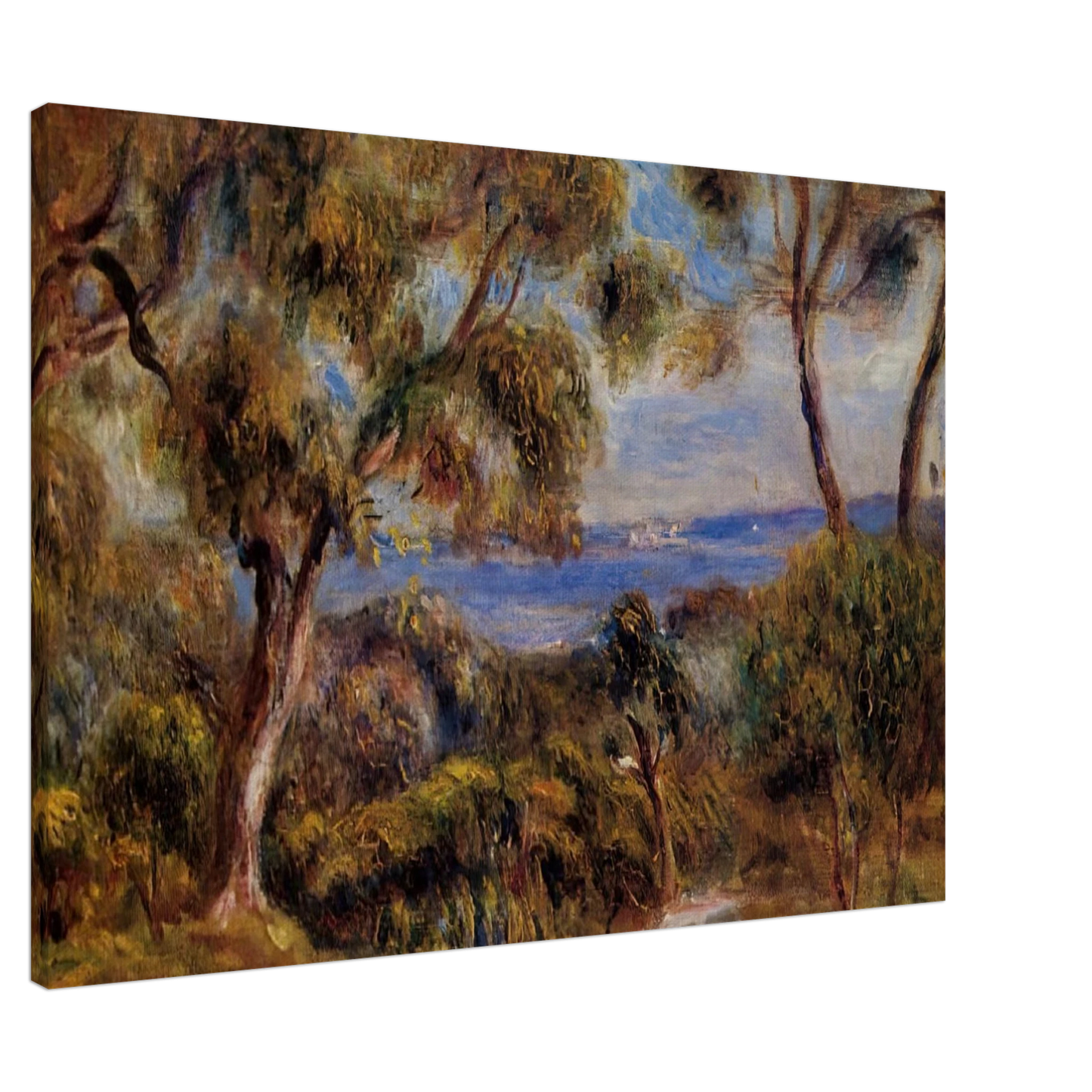 Pierre-Auguste Renoir - The Sea at Cagnes Canvas - 20x30 cm / 8x12 inches-canvas