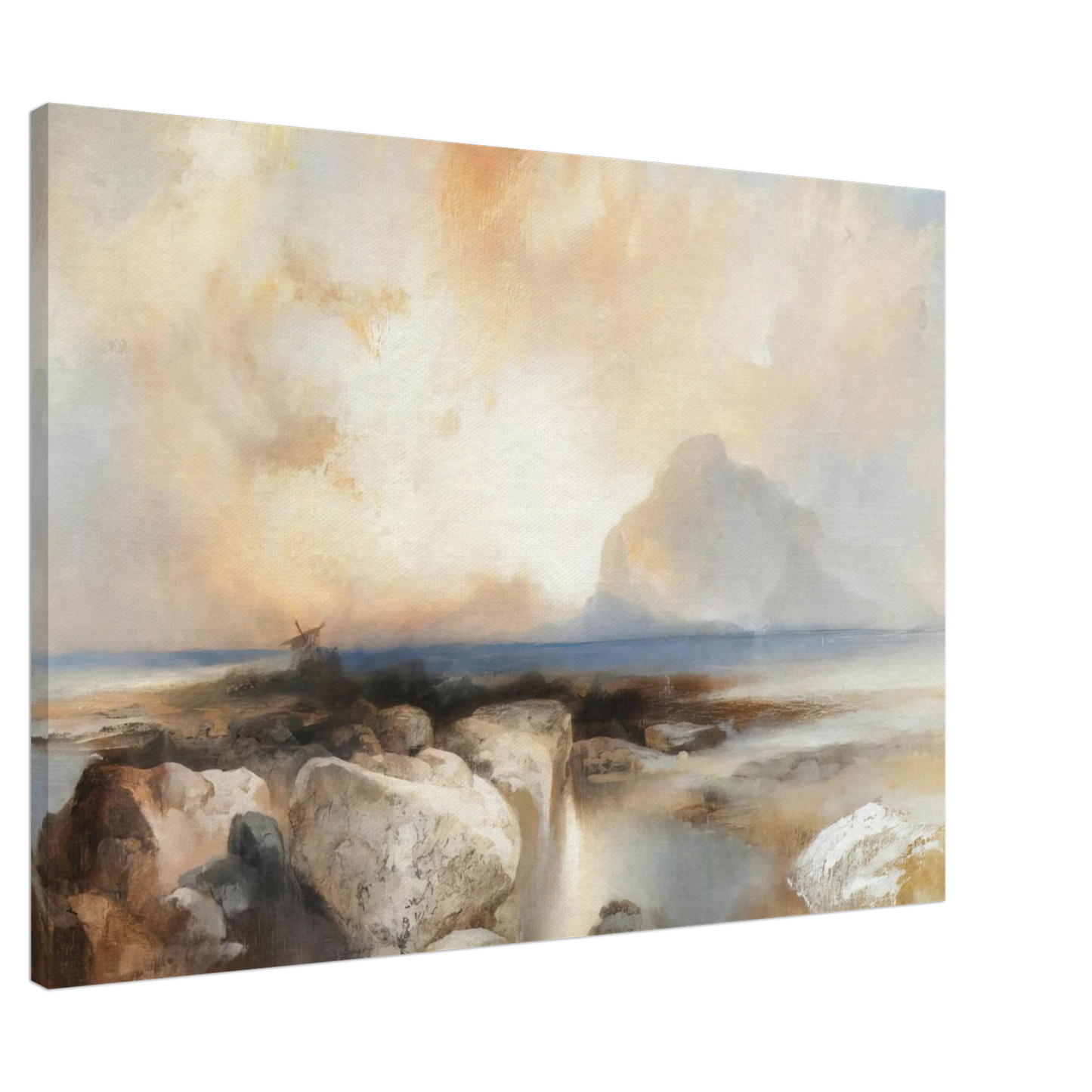 Thomas Moran - Seascape Canvas - 20x30 cm / 8x12 inches-canvas