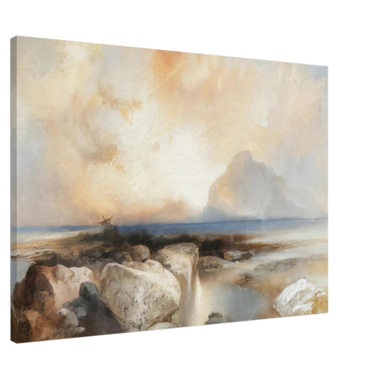 Thomas Moran - Seascape Canvas - 20x30 cm / 8x12 inches-canvas