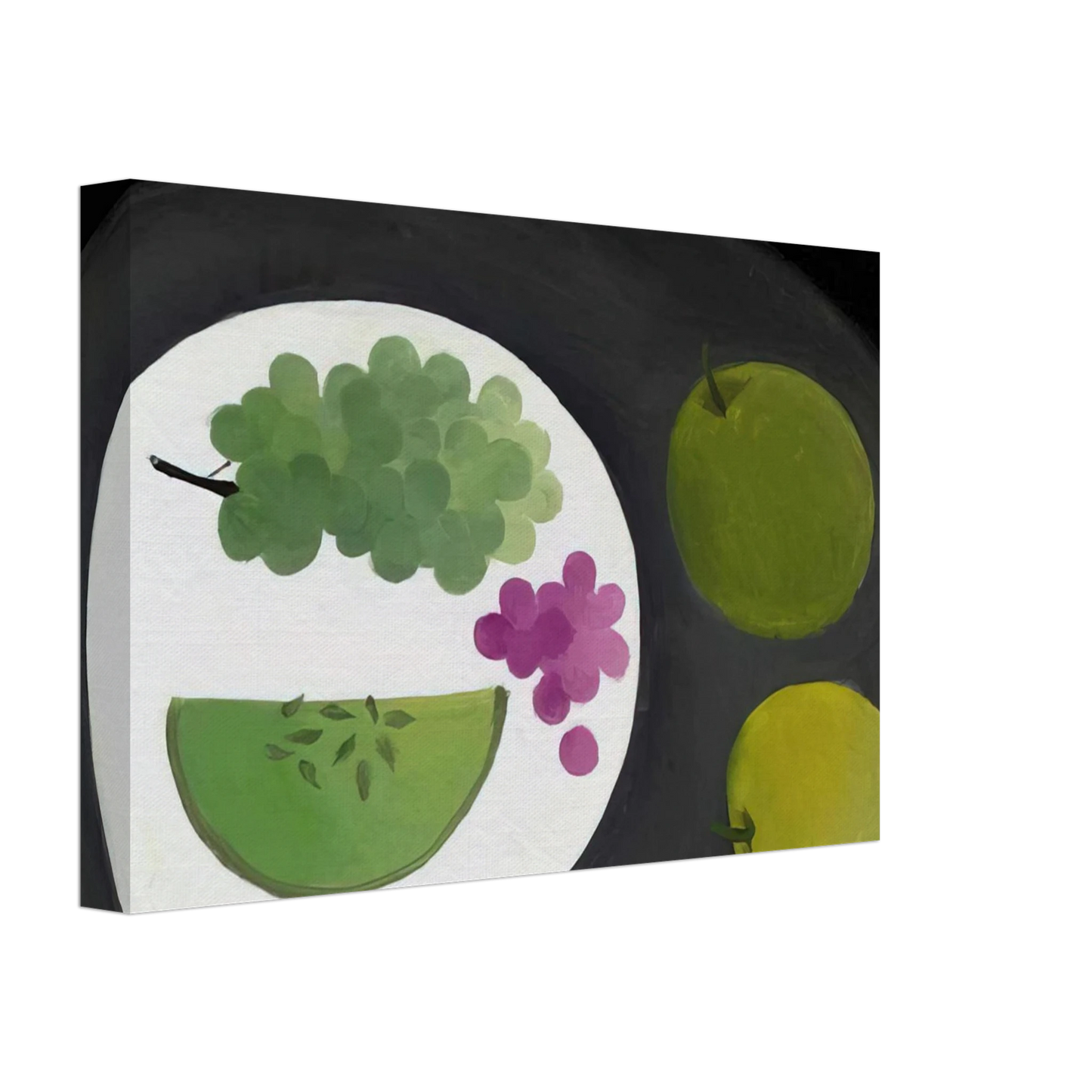 Mary Fedden - Melon and Grapes - 2009 Canvas - 40x60 cm / 16x24 inches-canvas
