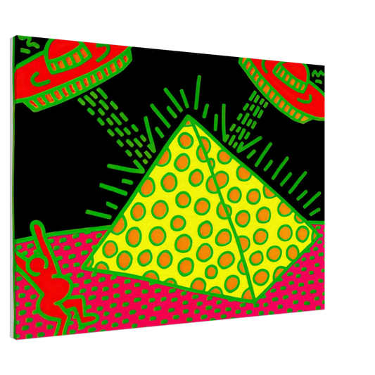 Keith Haring - UNTITLED 1983 3 Canvas - 20x30 cm / 8x12 inches-canvas