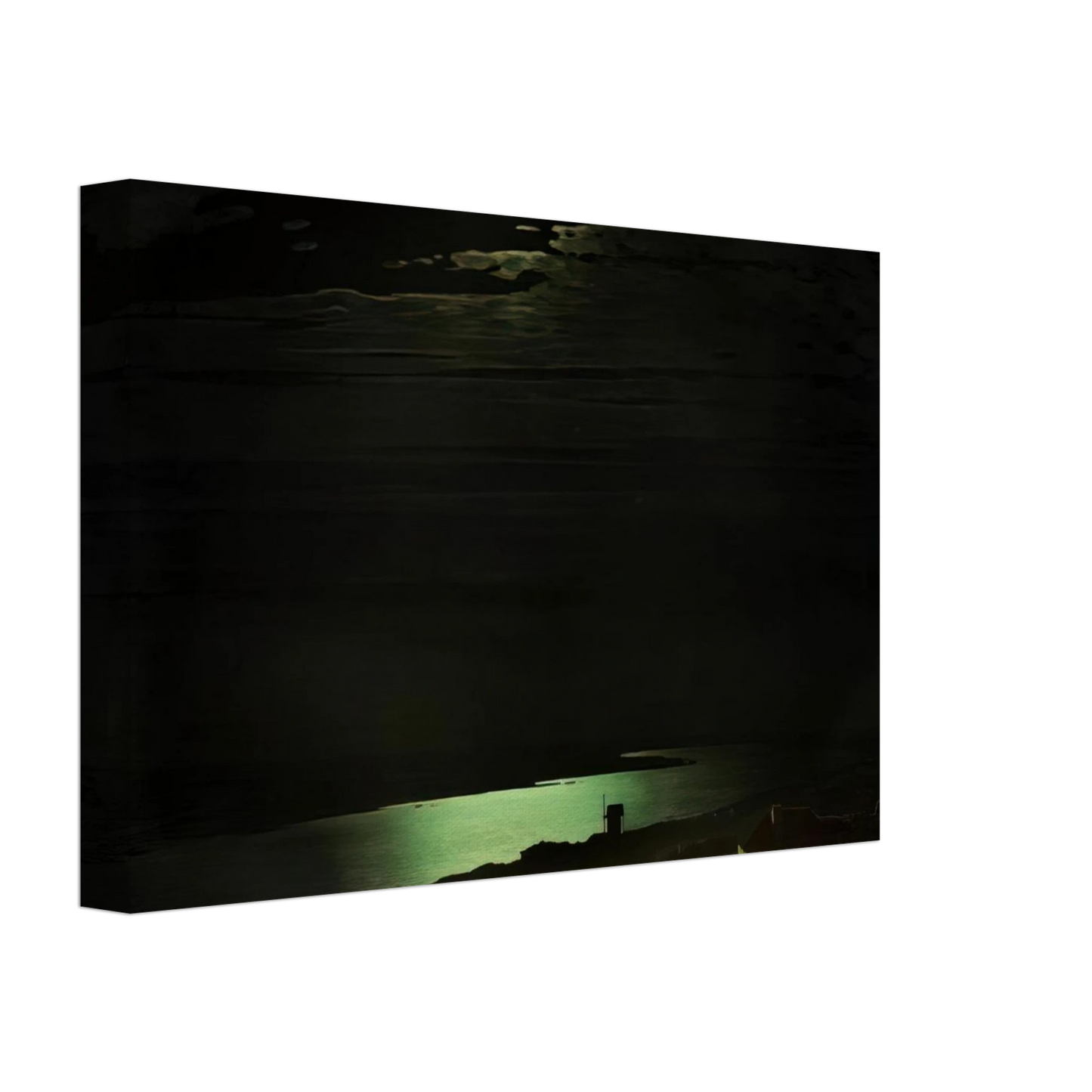 Arkhyp Kuindzhi - Moonlight Night on the Dnieper Canvas - 40x60 cm / 16x24 inches-canvas
