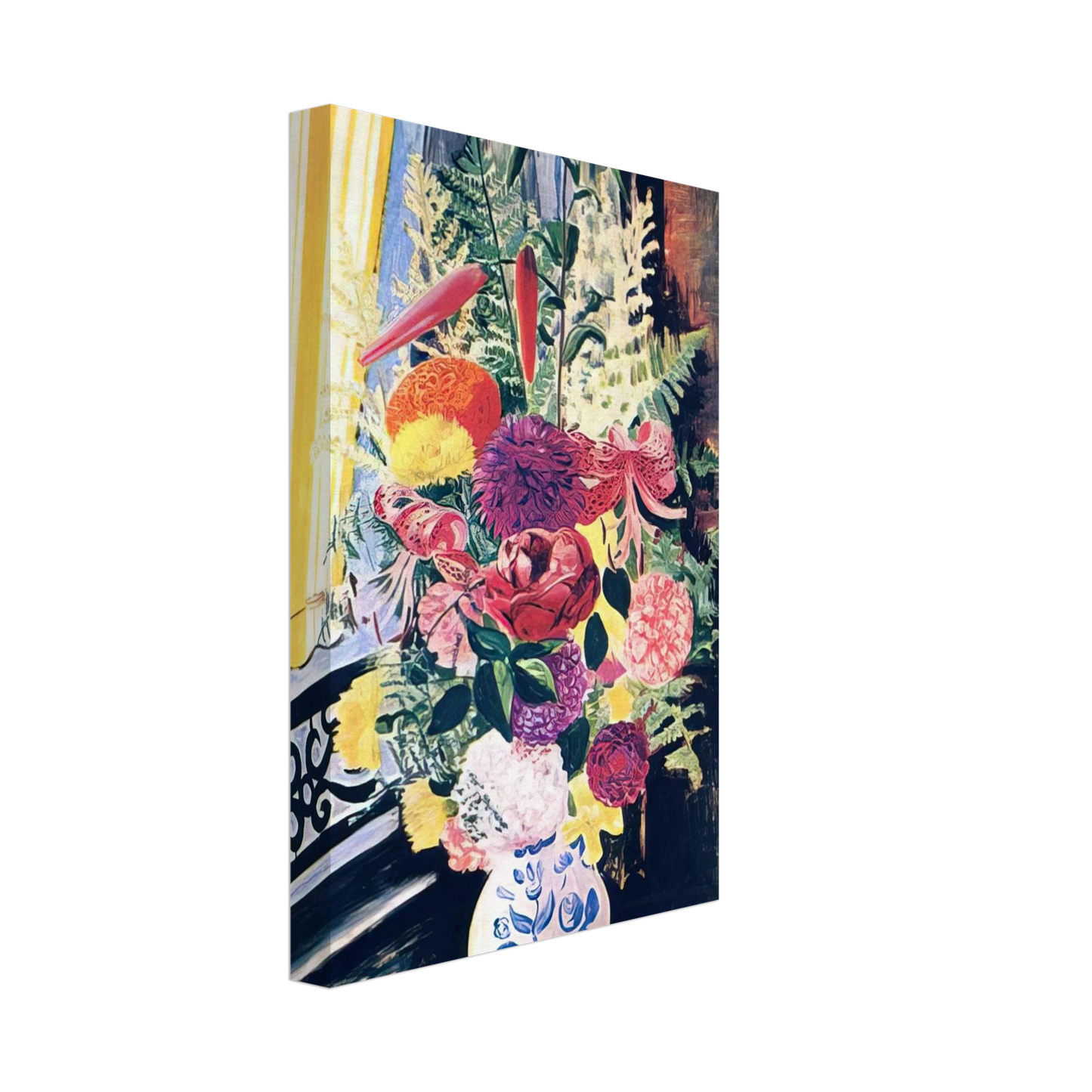 Moise Kisling - BOUQUET OF VARIOUS FLOWERS 1927 Canvas - 40x60 cm / 16x24 inches-canvas