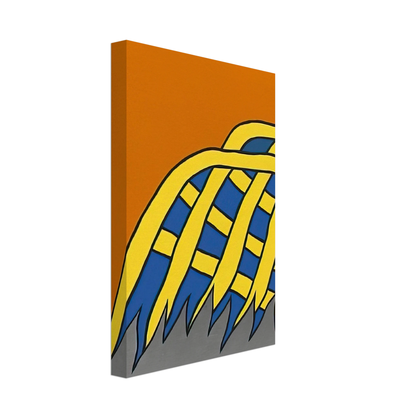 Nicholas Krushenick - Quick Red Fox - 1963 Canvas - 70x100 cm / 28x40 inches-canvas