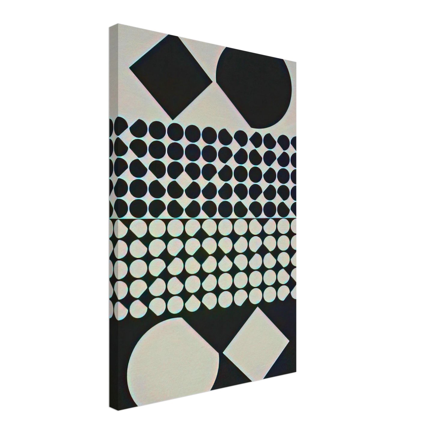 Victor Vasarely - Cassiopee II NB - 1958 Canvas - 70x100 cm / 28x40 inches-canvas