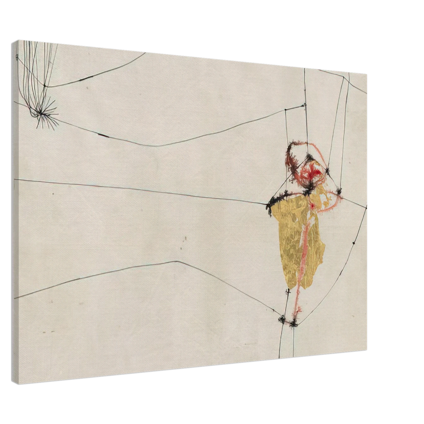 Alberto Burri - Cover for 17 variazioni su temi proposti per una pura ideologia fonetica - 1955 Canvas - 20x30 cm / 8x12 inches-canvas