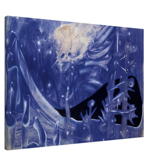 Roberto Matta - BLUE COMPOSITION 1937 Canvas - 20x30 cm / 8x12 inches-canvas