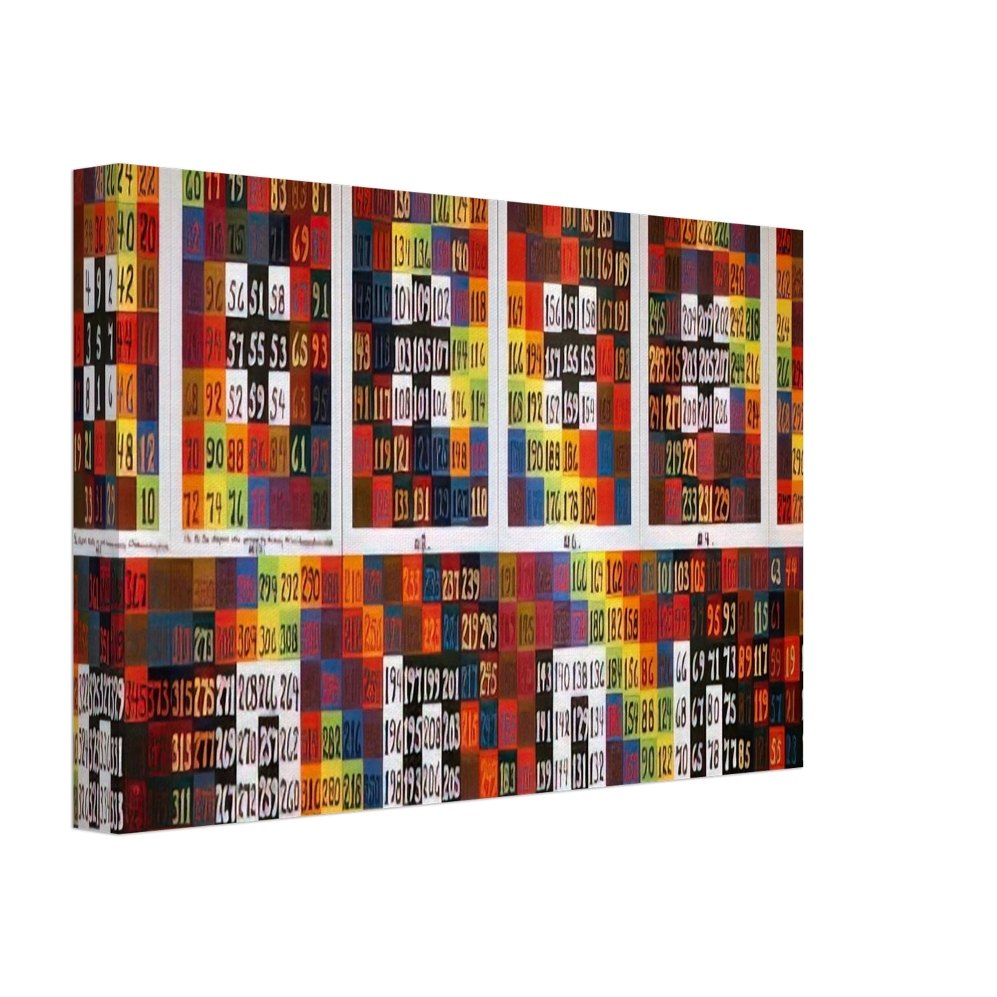 Alfred Jensen - Twelve Events in a Dual Universe - 1978 Canvas - 70x100 cm / 28x40 inches-canvas