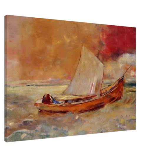Odilon Redon - YELLOW BOAT Canvas - 20x30 cm / 8x12 inches-canvas